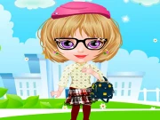 Baby Halen Go To School Online Dress-up Games on taptohit.com