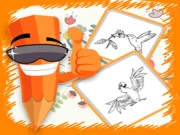 Birds Coloring Online Art Games on taptohit.com