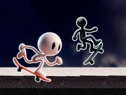 Black and White Stickman Online two-player Games on taptohit.com