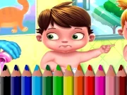 BTS Baby Coloring Book Online Art Games on taptohit.com