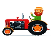 Cartoon Farm Traktors Online Puzzle Games on taptohit.com