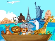 Crazy Friends Travel The World Puzzle Online Puzzle Games on taptohit.com