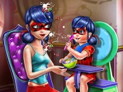 Dotted Girl Toddler Feed Online Dress-up Games on taptohit.com