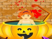 Little Baby Halloween Bathing Online  Games on NaptechGames.com