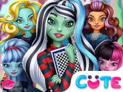 Monster Girls High School Squad Online Dress-up Games on taptohit.com