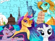 Unicorns Travel The World Puzzle Online Puzzle Games on taptohit.com
